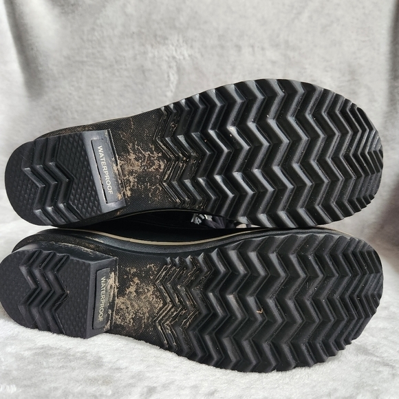 Sorel Tofino Womens 7 Boots Black Winter Waterproof Quilted Faux-Fur Trim - Picture 13 of 16